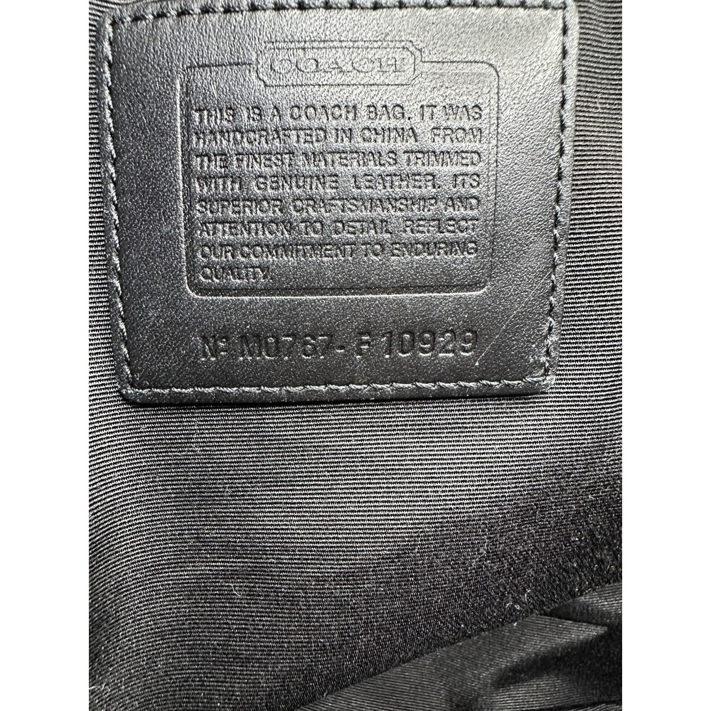 Vintage Coach F10929 Soho black signature C canvas satchel with leather trim - Picture 10 of 13